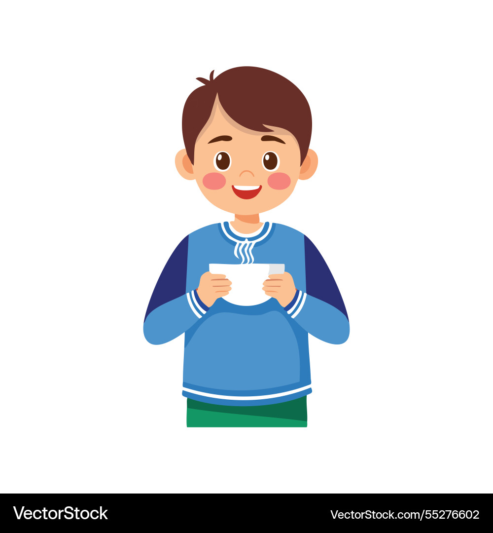 Child fasting for the first time Vector Image