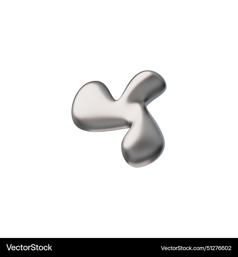 Chrome liquid y2k shape in style element vector image