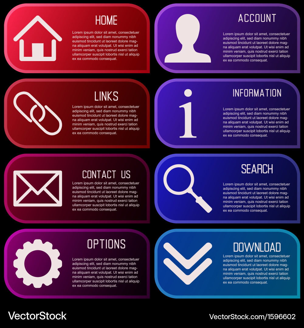 Design template for web site with paper tags vector image