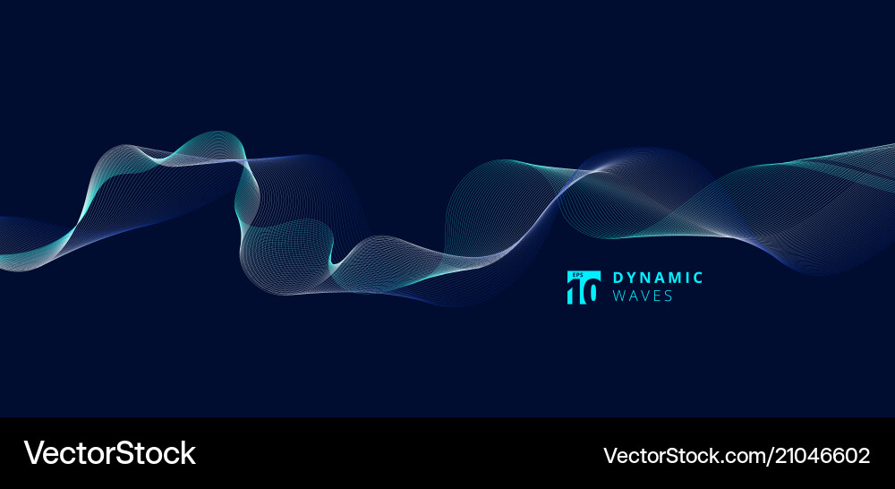 Dynamic Waves Abstract Pattern vector image