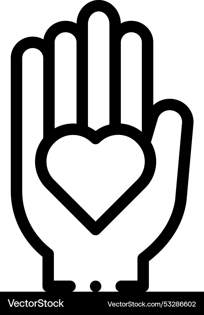 Empathy icon thin linear style design isolated Empathy icon thin linear style design isolated vector image