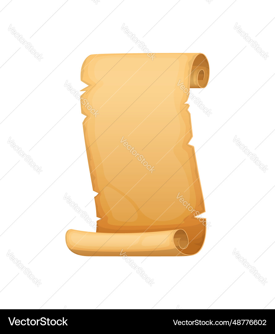Old manuscript treasure map parchment or scroll Old manuscript treasure map parchment or scroll vector image