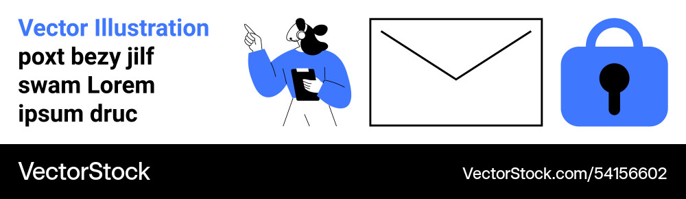 Professional character pointing at text Professional character pointing at text vector image