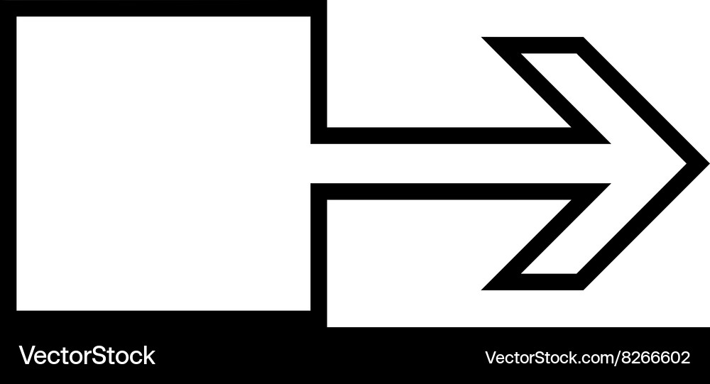 Pull arrow right stroke icon Vector Image