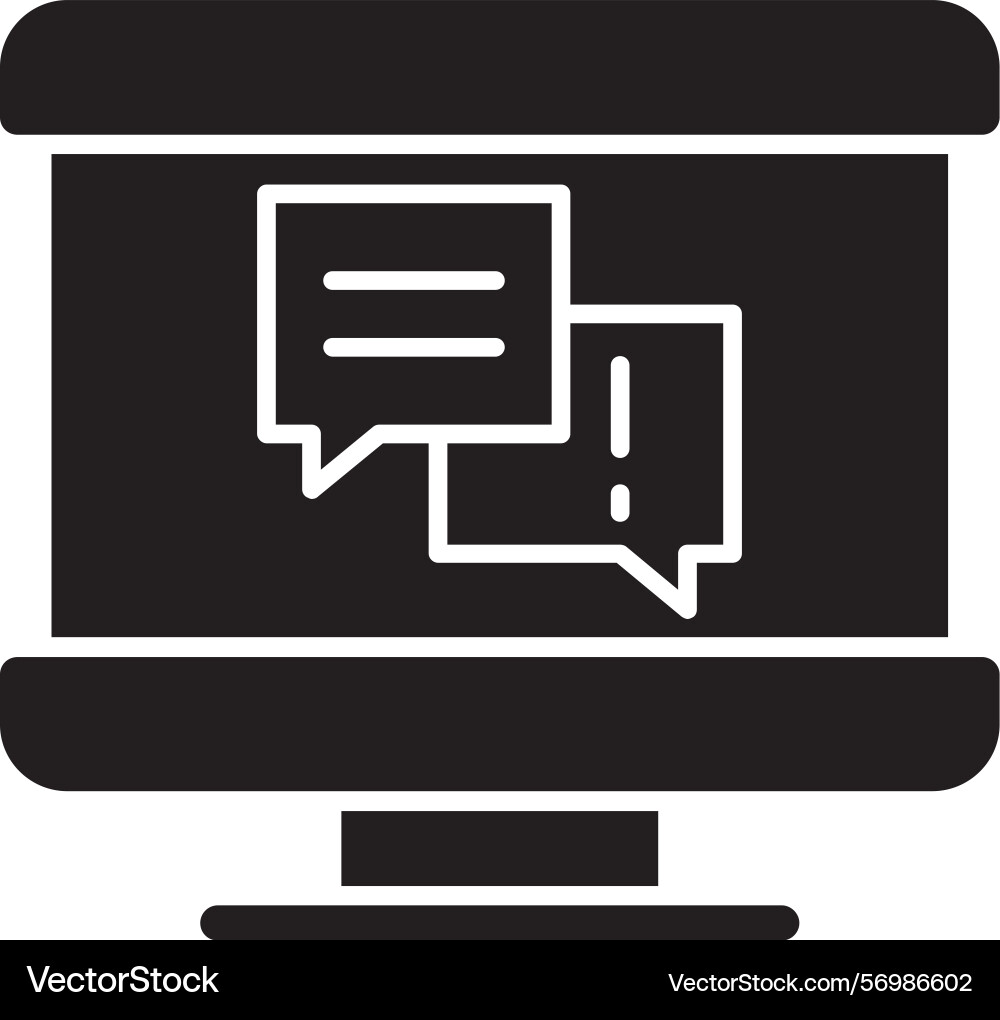 Qa session glyph style icon design Vector Image