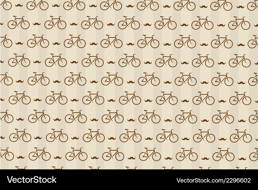 Retro Bicycle Pattern vector image