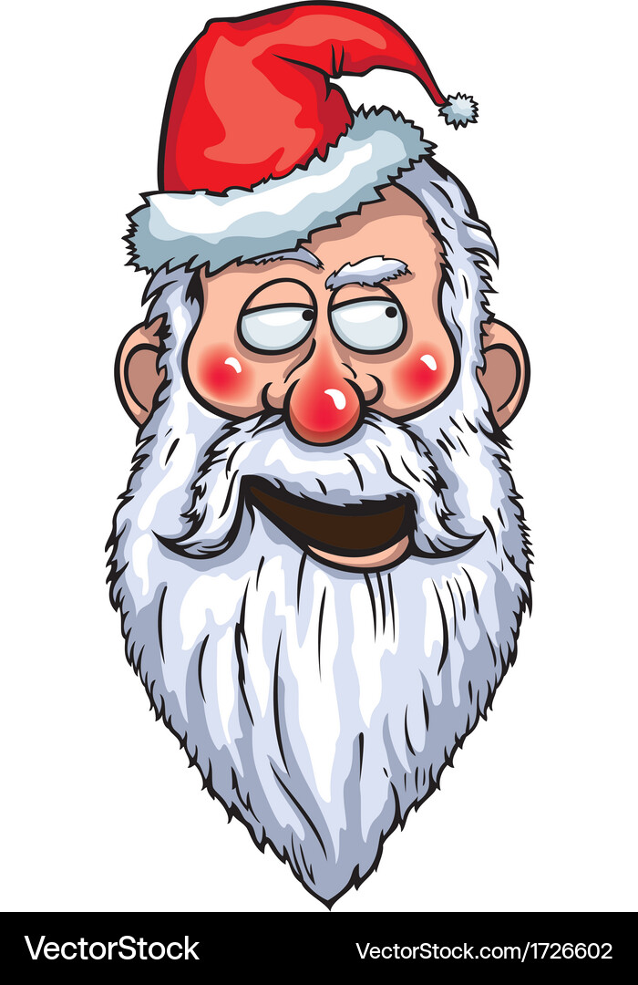 Santa claus flirting head Vector Image