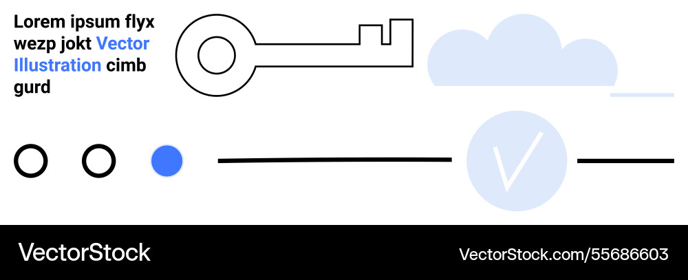 Abstract conceptual design with key cloud Abstract conceptual design with key cloud vector image