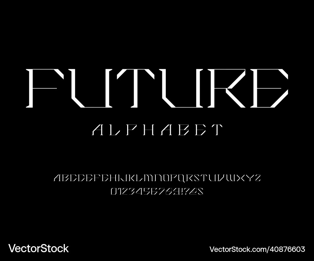 Abstract Font Set Vector Image