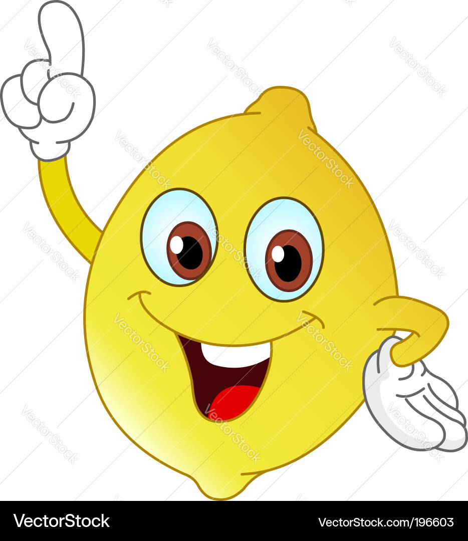 Cheerful Lemon Cartoon vector image