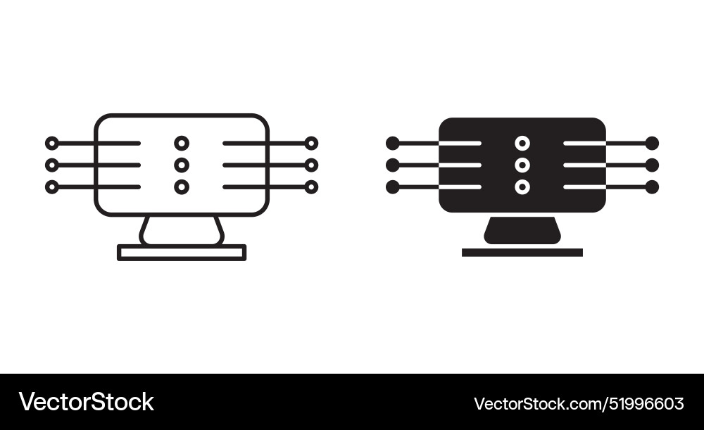 Data streaming linear thin line icon graphics Data streaming linear thin line icon graphics vector image