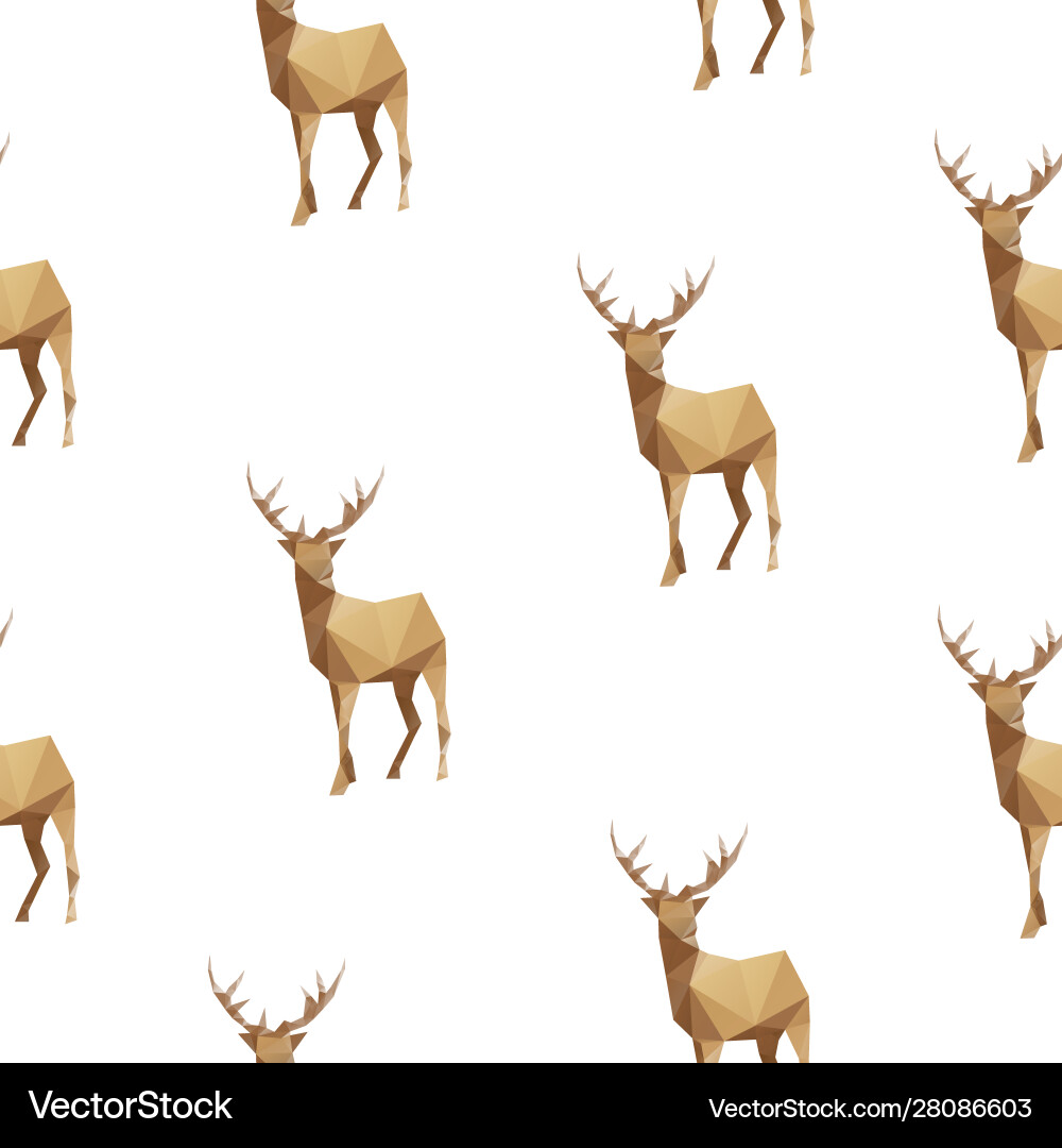 Deer triangle shape seamless pattern backgrounds Deer triangle shape seamless pattern backgrounds vector image