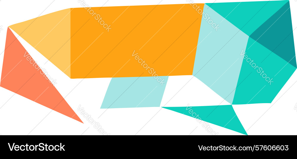 Dynamic layered speech bubble icon design vector image
