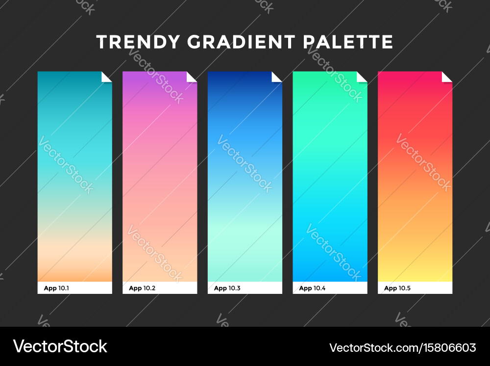 Gradient Farbe Uhren Vektorbild