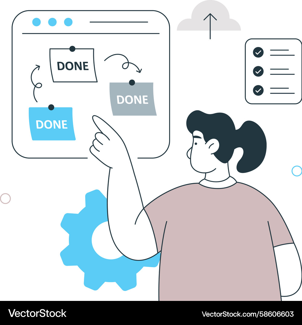 Optimized workflow Vector Image