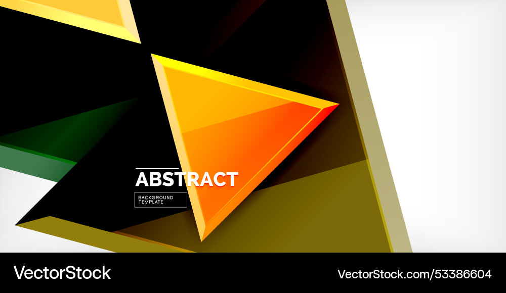 Abstract background - colorful triangles with 3d Abstract background - colorful triangles with 3d Vector Image