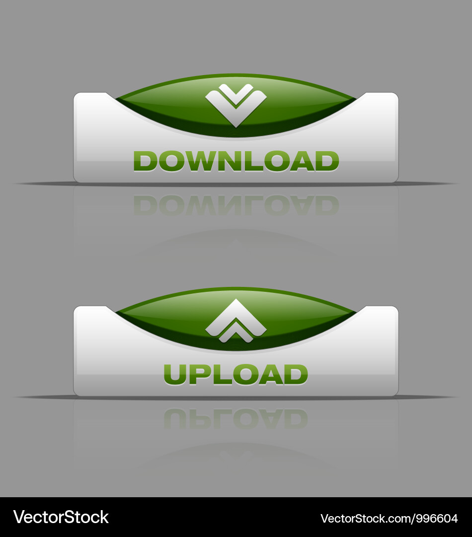 Download and upload buttons Vector Image
