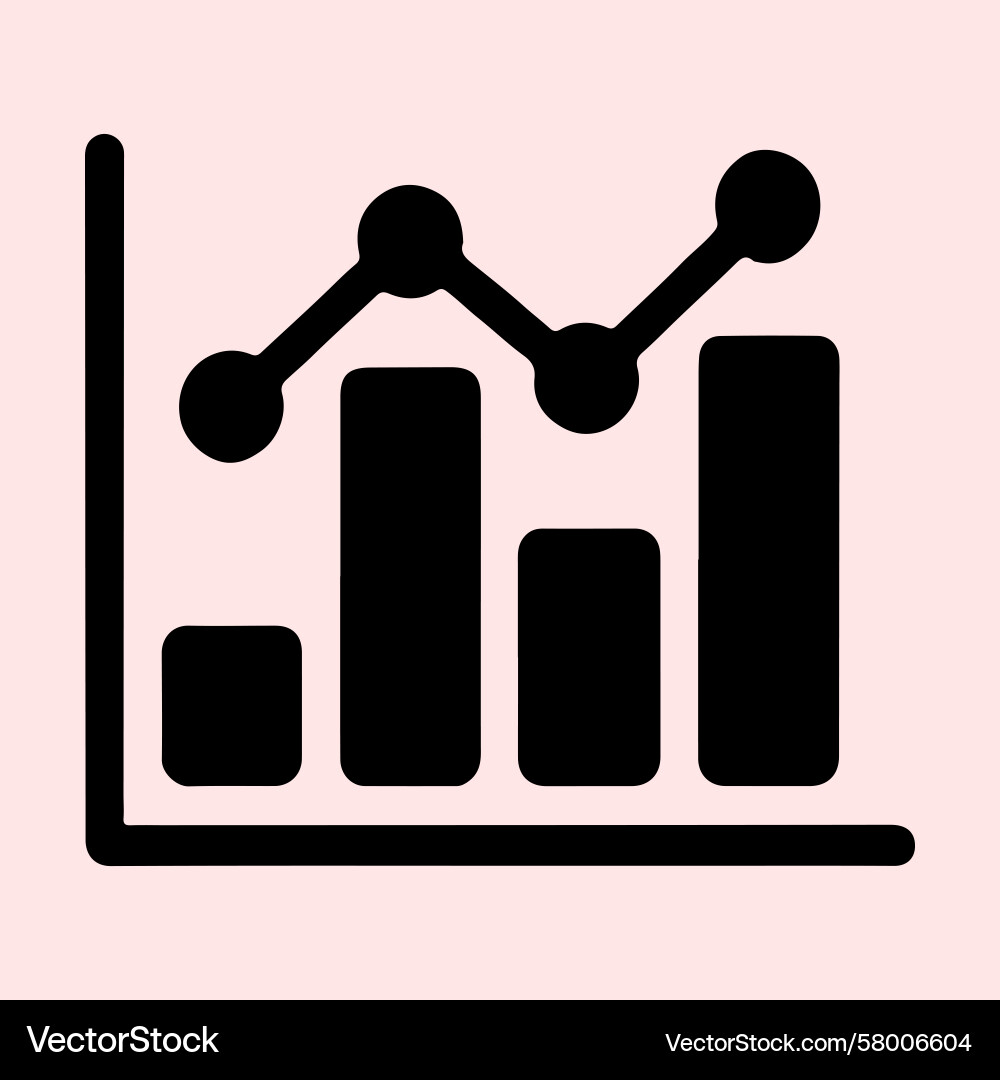 Fluctuating Data Bar Chart Vector Image