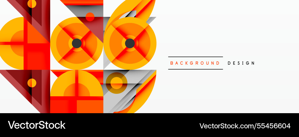 Geometric abstract composition with intersecting Vector Image