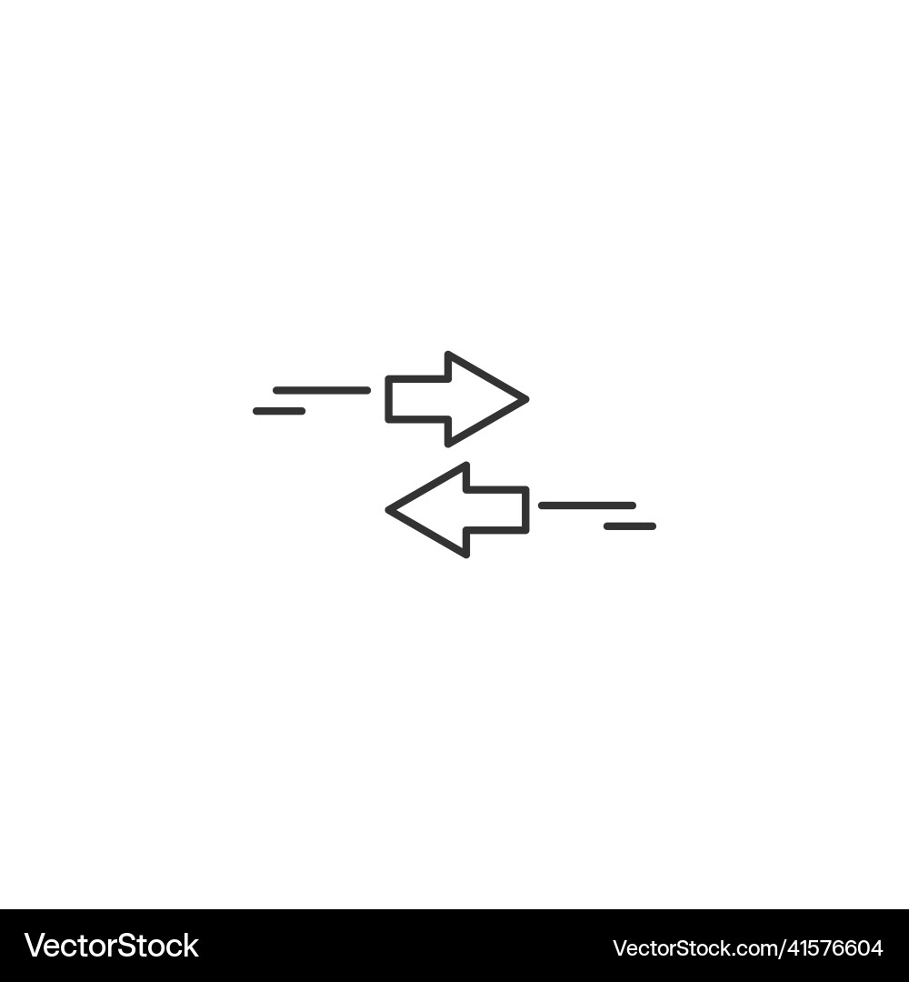 Import Export Double Arrow Icon vector image