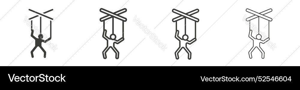 Puppet icon set on white background Puppet icon set on white background vector image