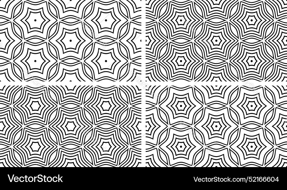 Seamless patterns set Vector Image