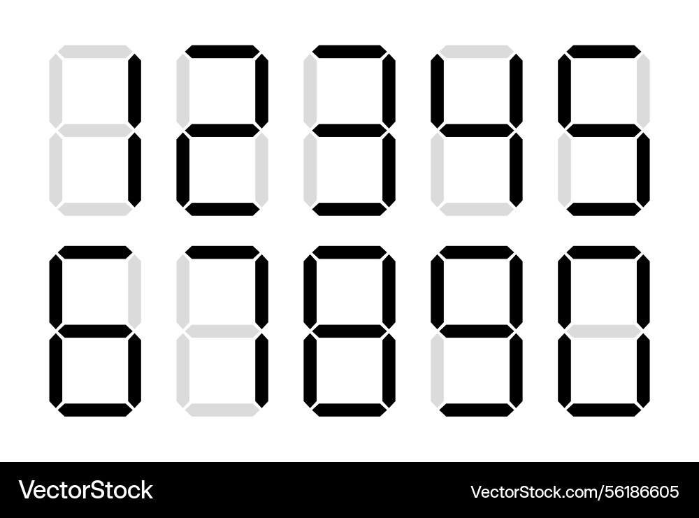 Digit number display time clock icon calculator Digit number display time clock icon calculator vector image