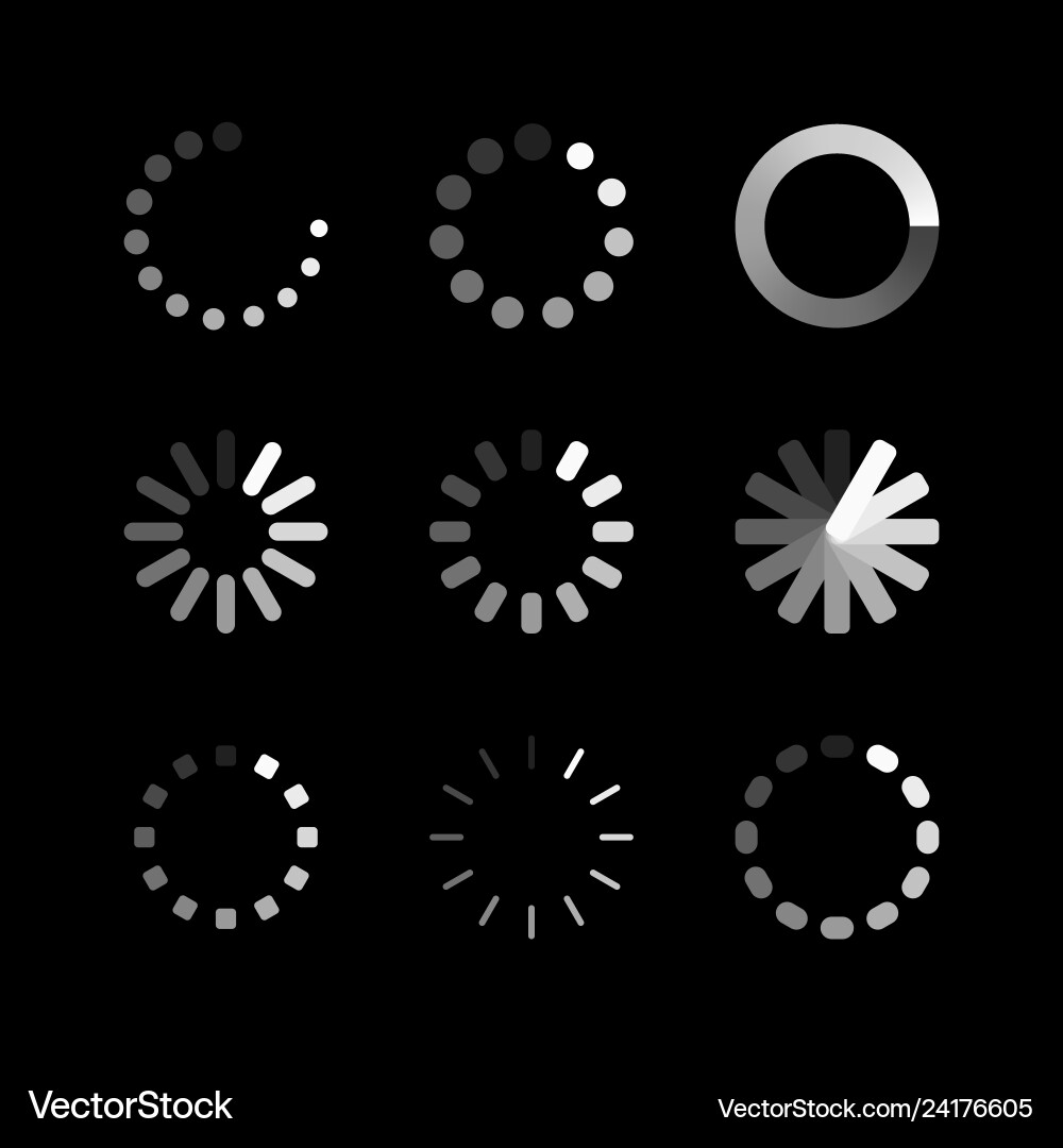 Loading icon circle website buffer loader Loading icon circle website buffer loader vector image