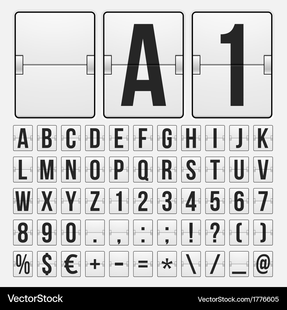 Mechanical Countdown Timer Scoreboard vector image