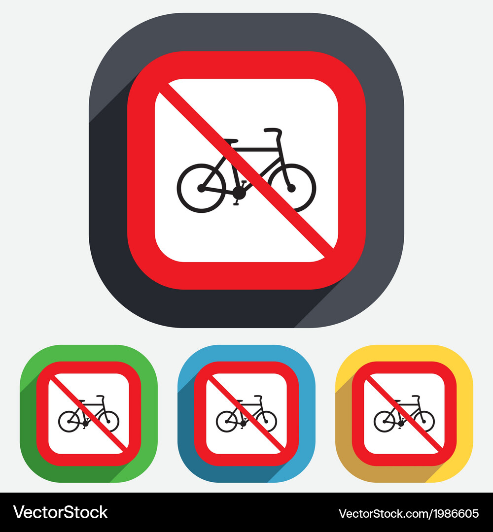 No bicycle sign icon eco delivery Vector Image