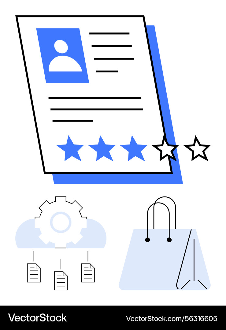 Profile Rating & Career Document Vector Image