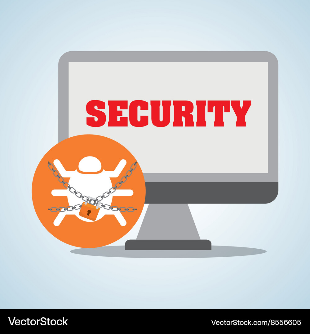 Security system design warning and technology Vector Image
