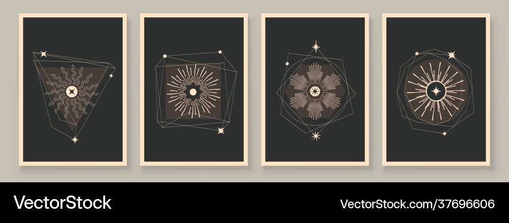 Abstract contemporary art with celestial geometry Abstract contemporary art with celestial geometry vector image