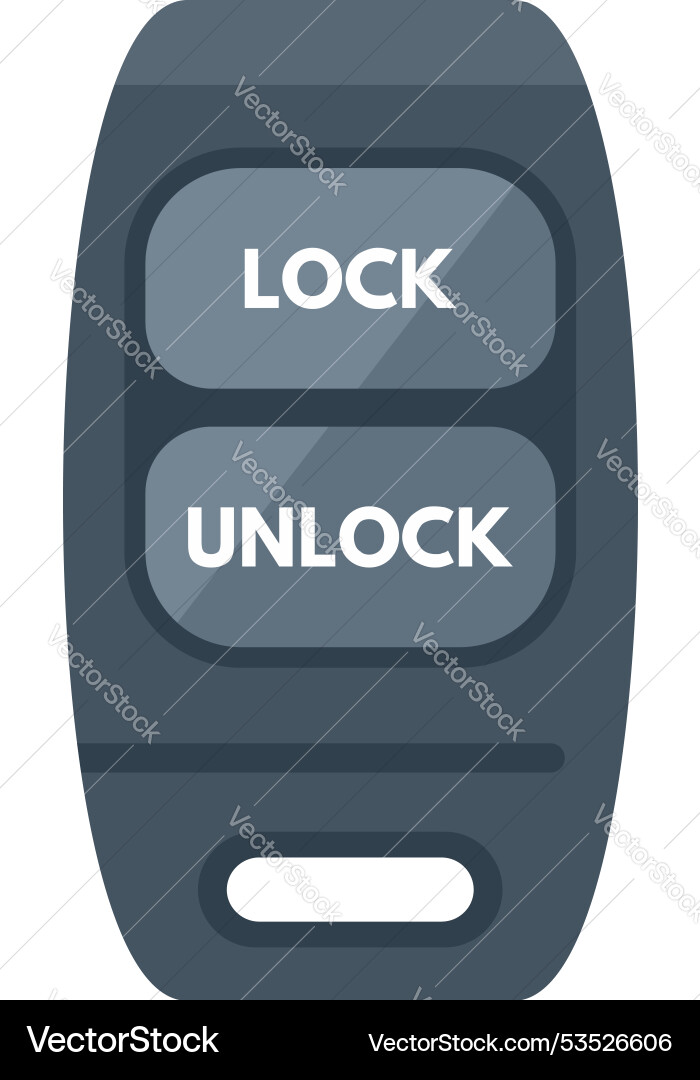 Car key fob showing lock and unlock buttons Car key fob showing lock and unlock buttons vector image