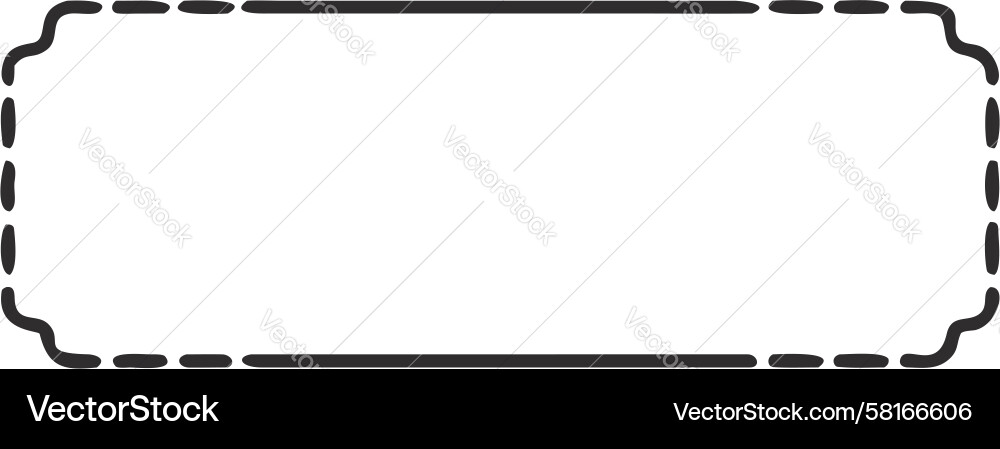 Rounded Rectangle Frame Outline Vector Image