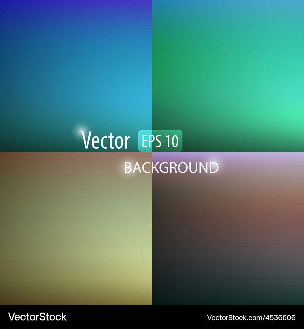 Smooth abstract colorful backgrounds set Vector Image