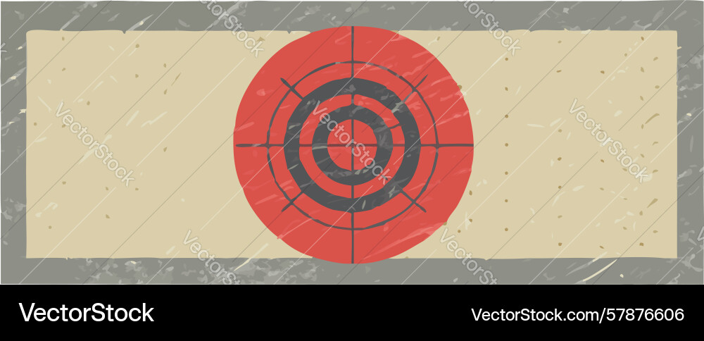 Target icon with textured background Vector Image