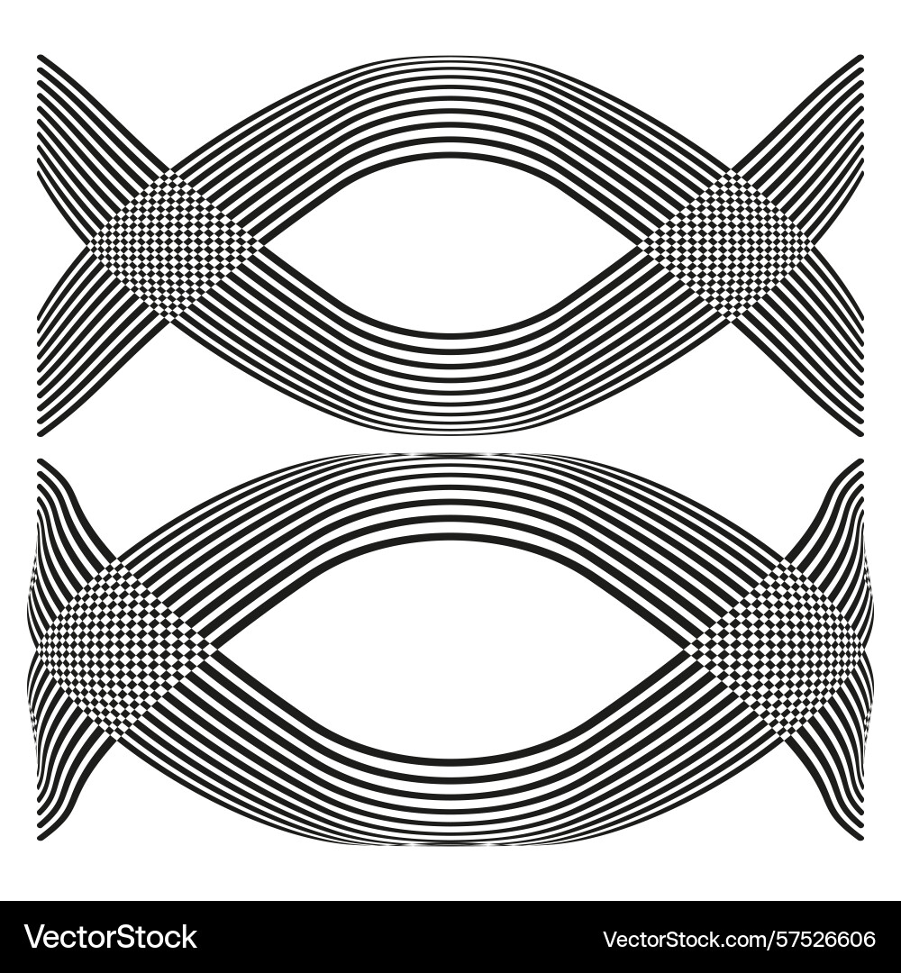 Twin arch icon parallel loop pattern elliptic Twin arch icon parallel loop pattern elliptic vector image