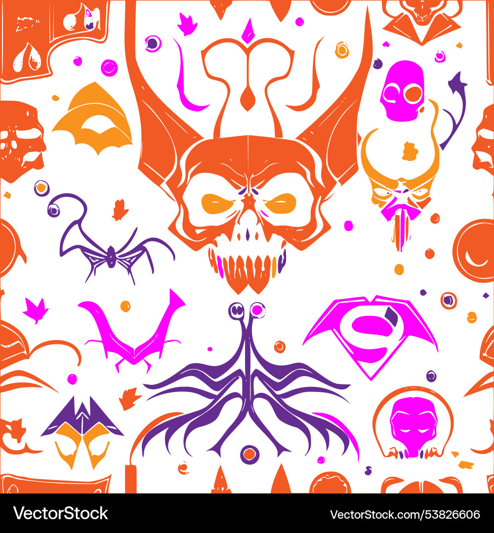 Vampire abstract pattern seamless vector image
