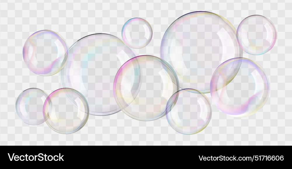 Water bubbles float in a transparent background Water bubbles float in a transparent background vector image