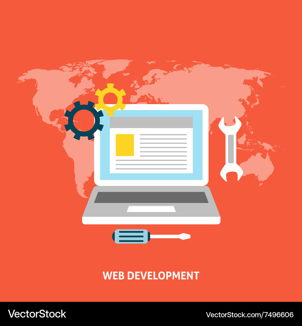 Web Development Technology vector image
