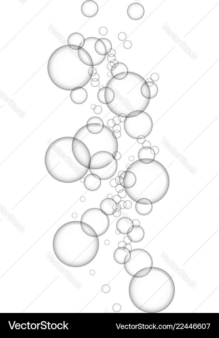 Oxygen Bubbles - Realistic Water Icon Vector Image
