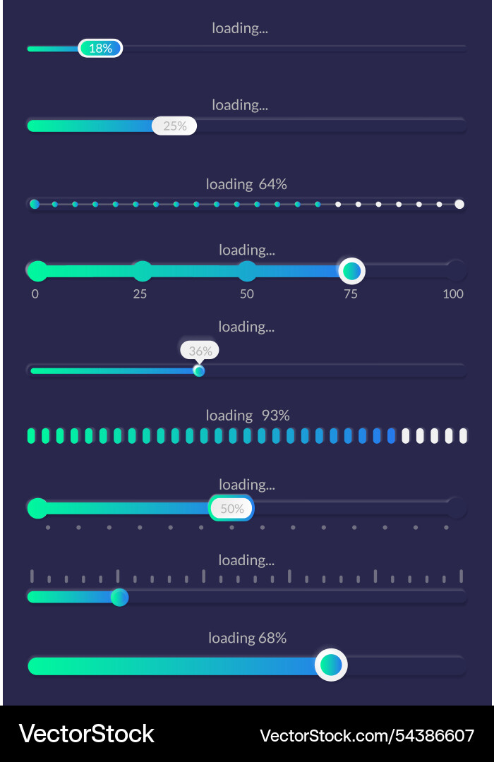 Progress load bar indicator of status download Vector Image
