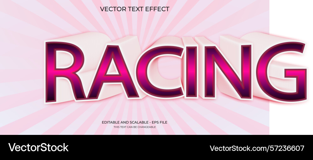 Racing speed text effect red background editable Racing speed text effect red background editable vector image