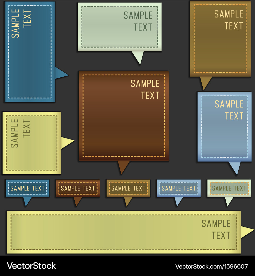 Text Message Boxes with Speech Bubbles vector image