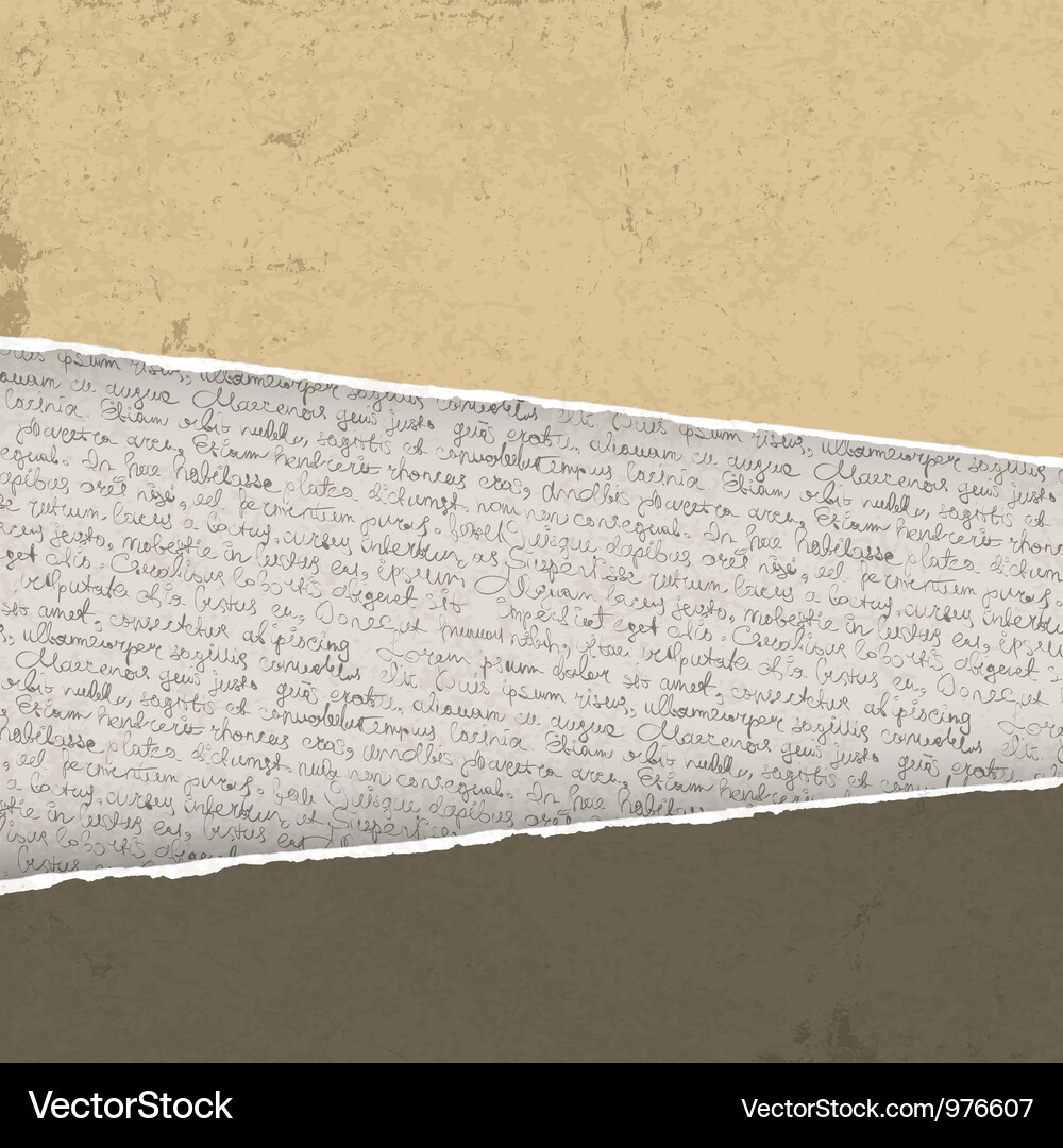 Torn Paper Background with Script Vector Image