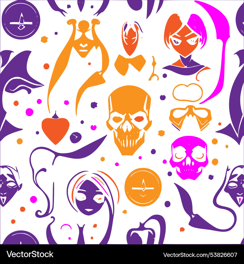 Vampire abstract pattern seamless Vector Image
