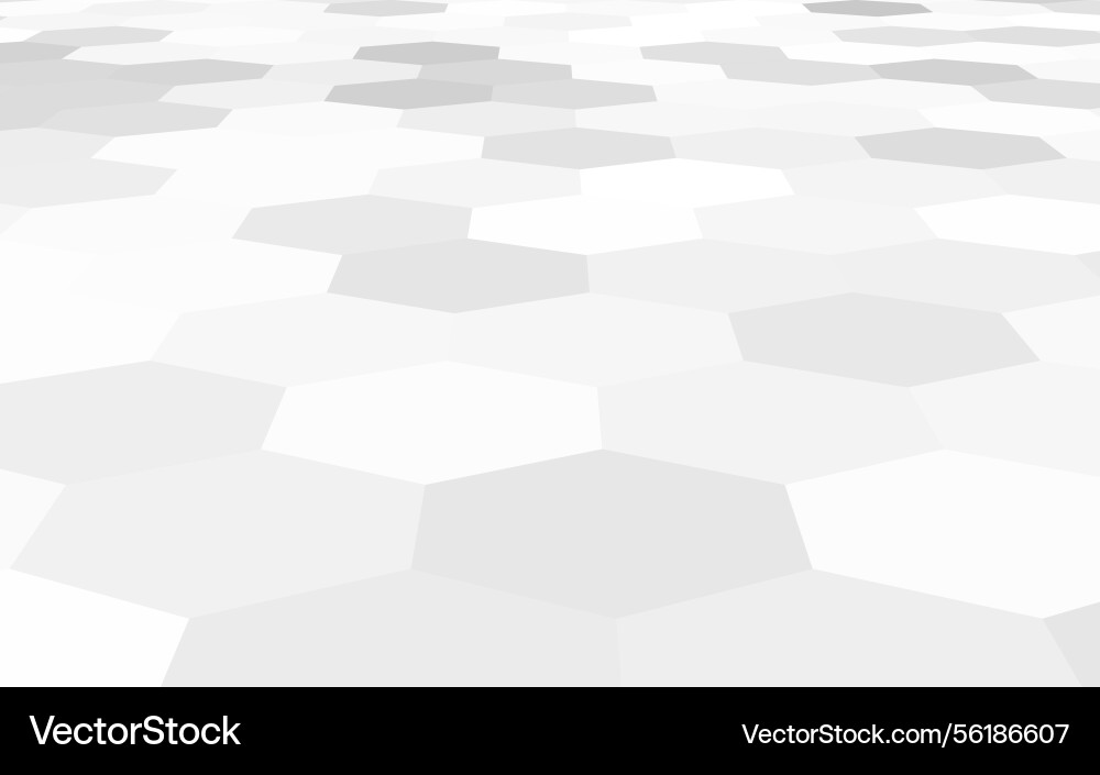 White hexagon pattern with soft gradient shadows White hexagon pattern with soft gradient shadows vector image