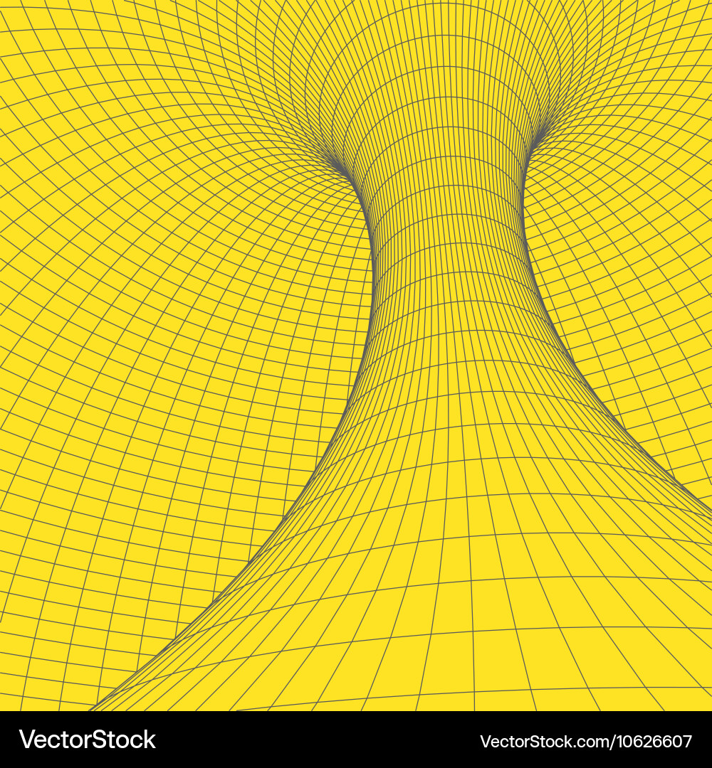 Wireframe torus with connected lines and dots vector image
