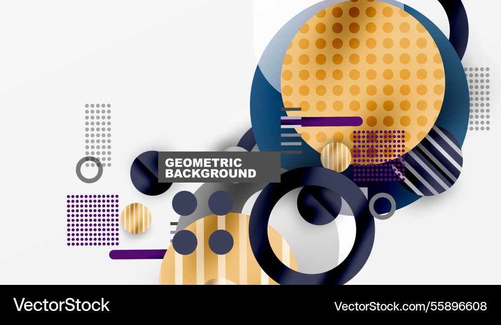 Abstract circle design with overlapping Vector Image
